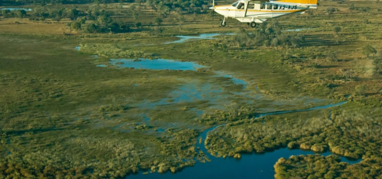 8 Days Botswana Africa Safari okavango-aerial-view