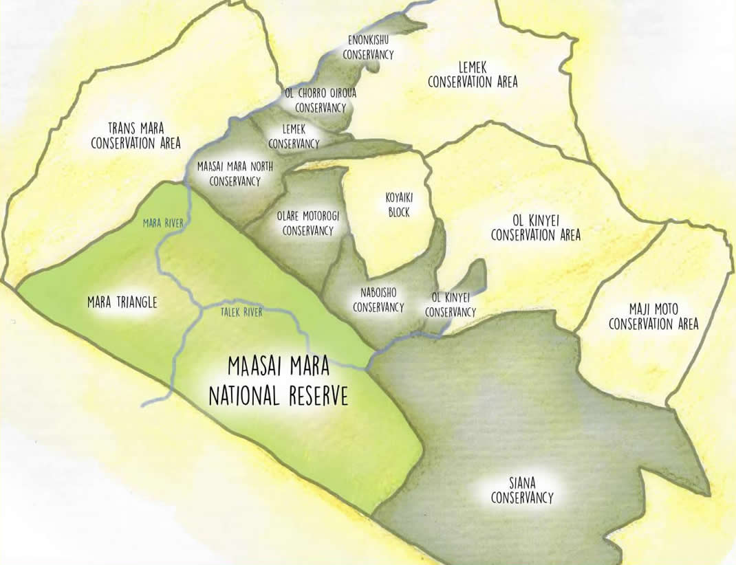 masai mara reserve map